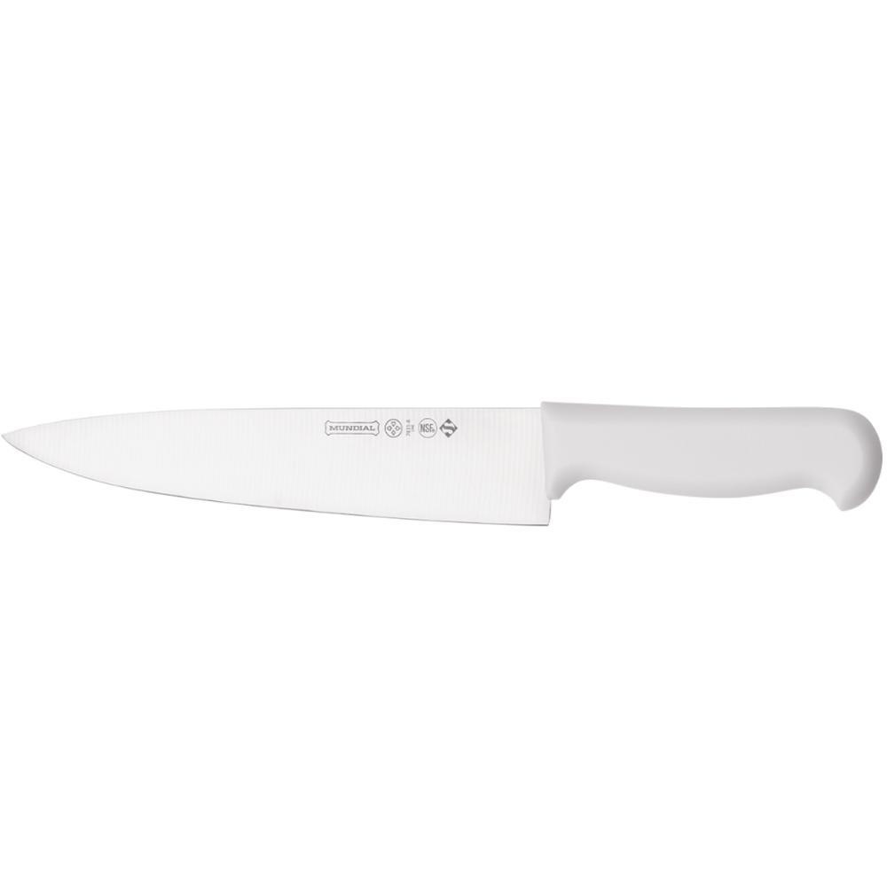 Faca Mundial para Cozinha Profissional 8' Masterline Inox e Cabo Polipropileno Branco