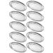 Kit 10 Baixelas de Inox 30cm Grande Porções Saladas Petiscos Buffet Restaurante Bar
