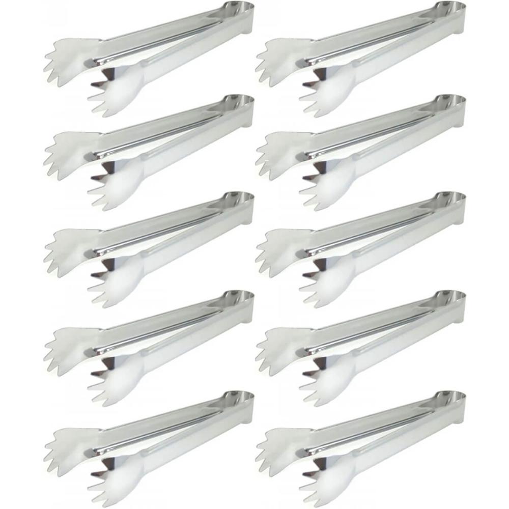 Kit 10 Pegadores Inox Gelo Frios Frutas Multiuso 18cm para Bares Restaurantes
