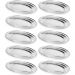 Kit 10 Travessas de Inox para Restaurante Bar Buffet 25cm Servir Petiscos Saladas Porções