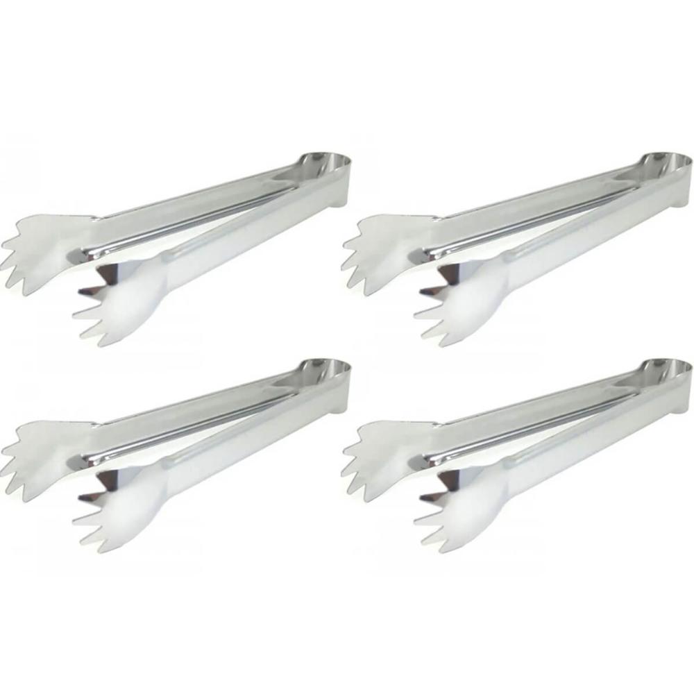 Kit 4 Pegadores de Gelo Inox 18cm para Buffets Frutas Frios Multiuso Pequenos