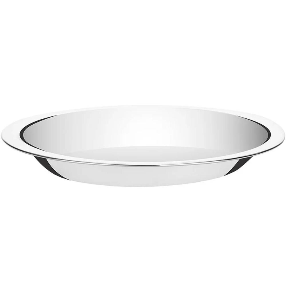 Travessa de Aço Inox Oval 20cm Pequena Hercules Baixela Funda para Servir Salada Porções