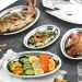 Travessa de Inox Grande Rasa 36,5cm Baixela Oval para Servir Saladas Carnes Porções Hercules