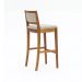 Banqueta Bonina Linho Creme e Imbuia