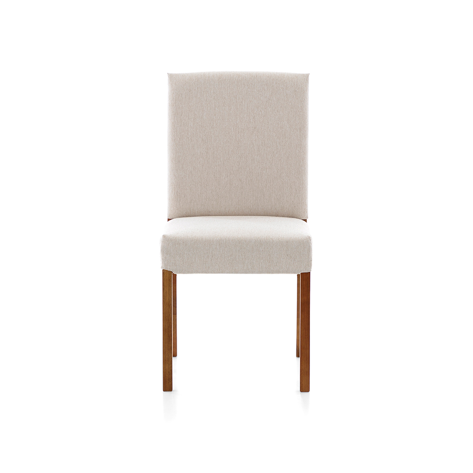 Cadeira Aster Linho Creme e Amêndoa