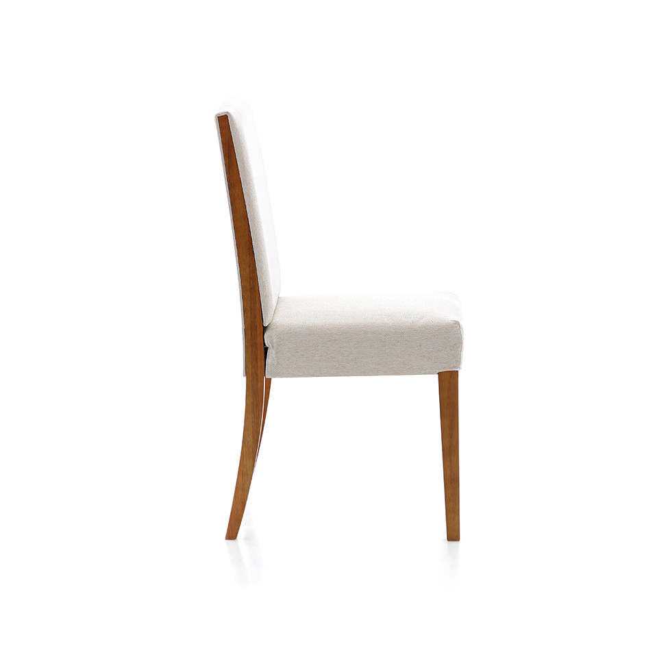 Cadeira Aster Linho Creme e Amêndoa