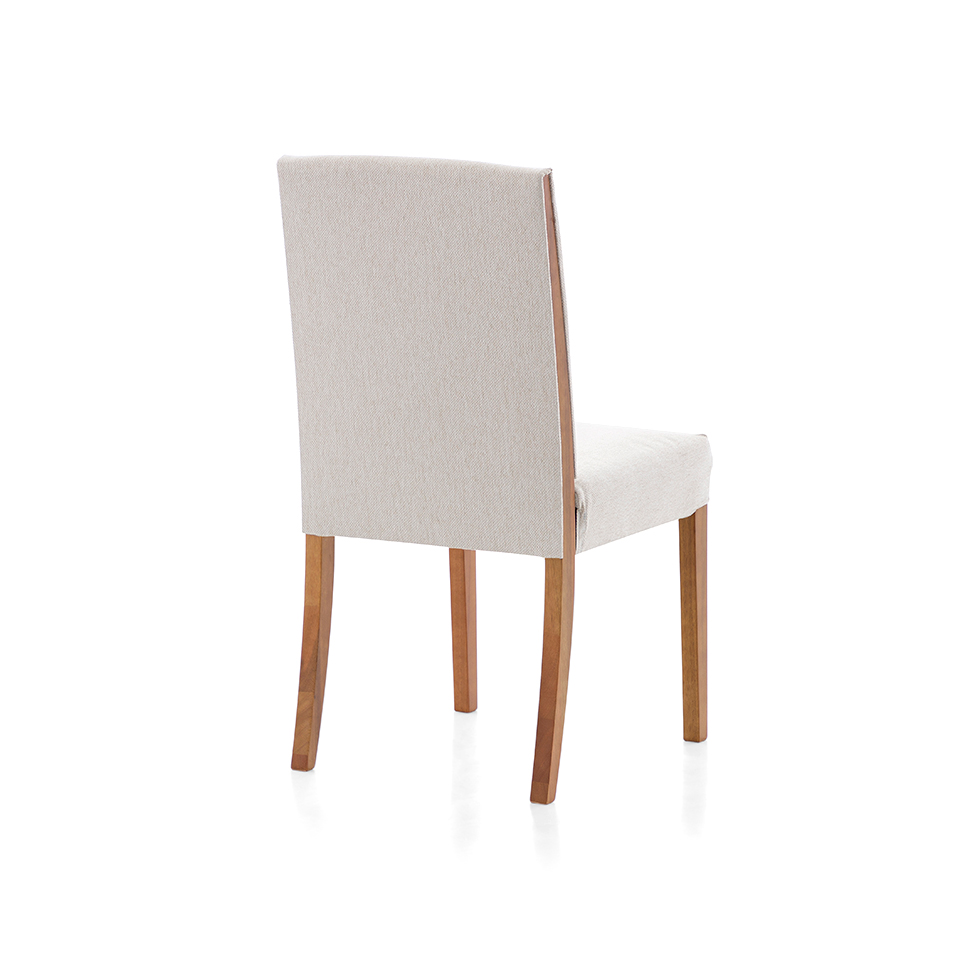 Cadeira Aster Linho Creme e Amêndoa