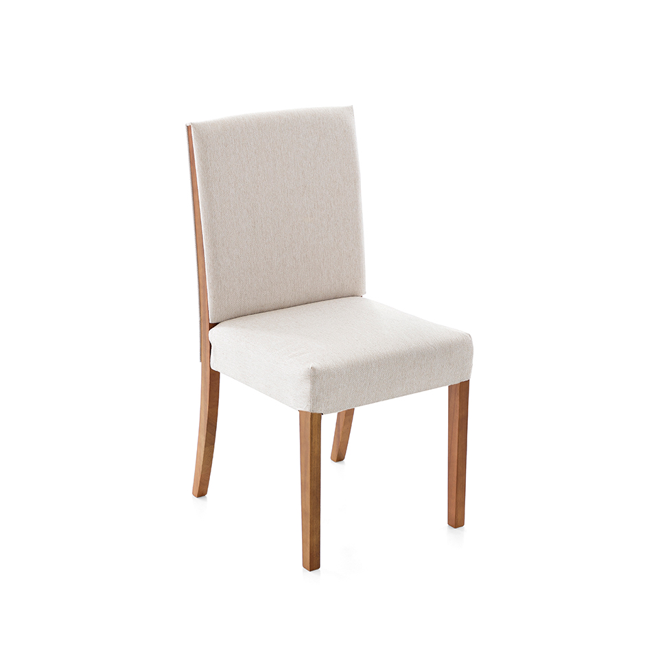 Cadeira Aster Linho Creme e Amêndoa