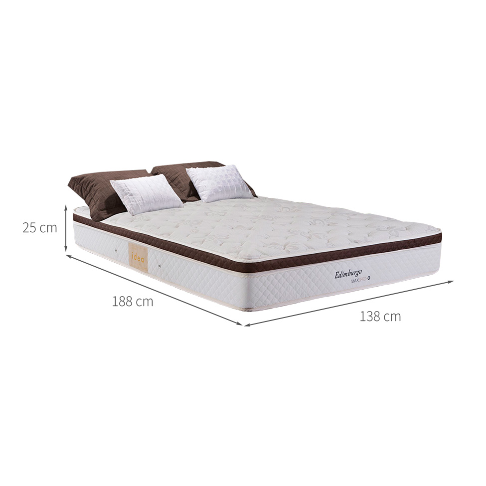 Colchão Casal Edimburgo Mola Maxspring (25x138x188) Branco