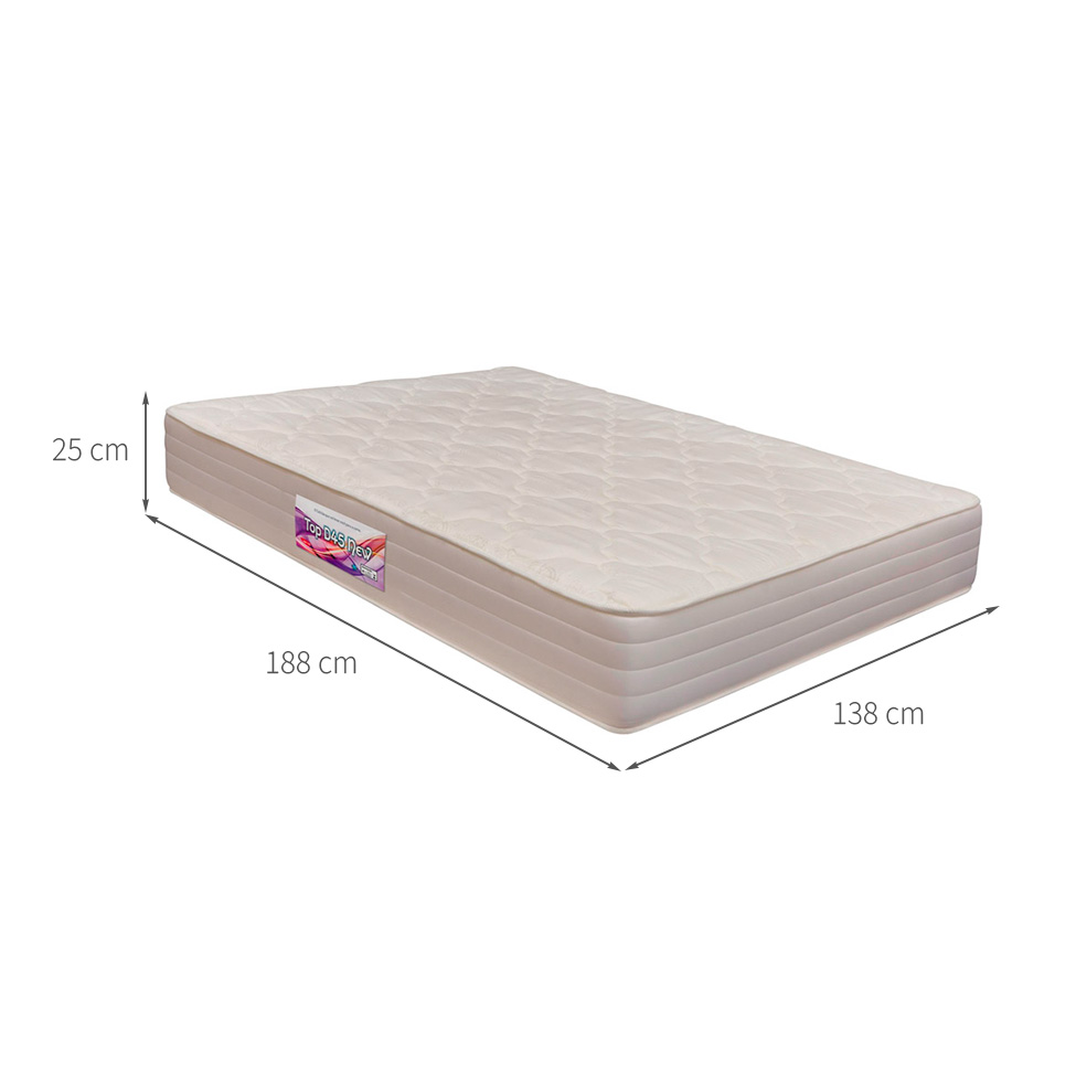 Colchão Casal Espuma D45 Top New (25x138x188) Branco
