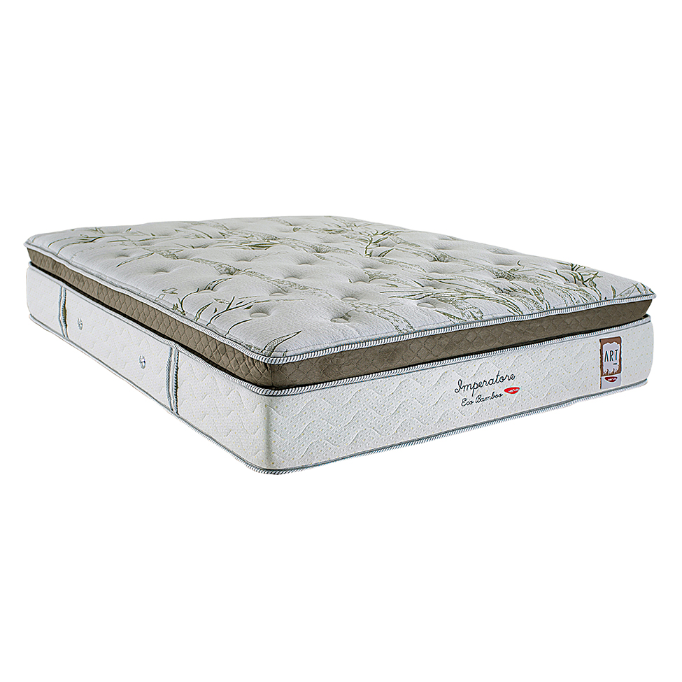 Colchão Casal Imperatore Mola Ensacada (34x138x188) Bege e Branco