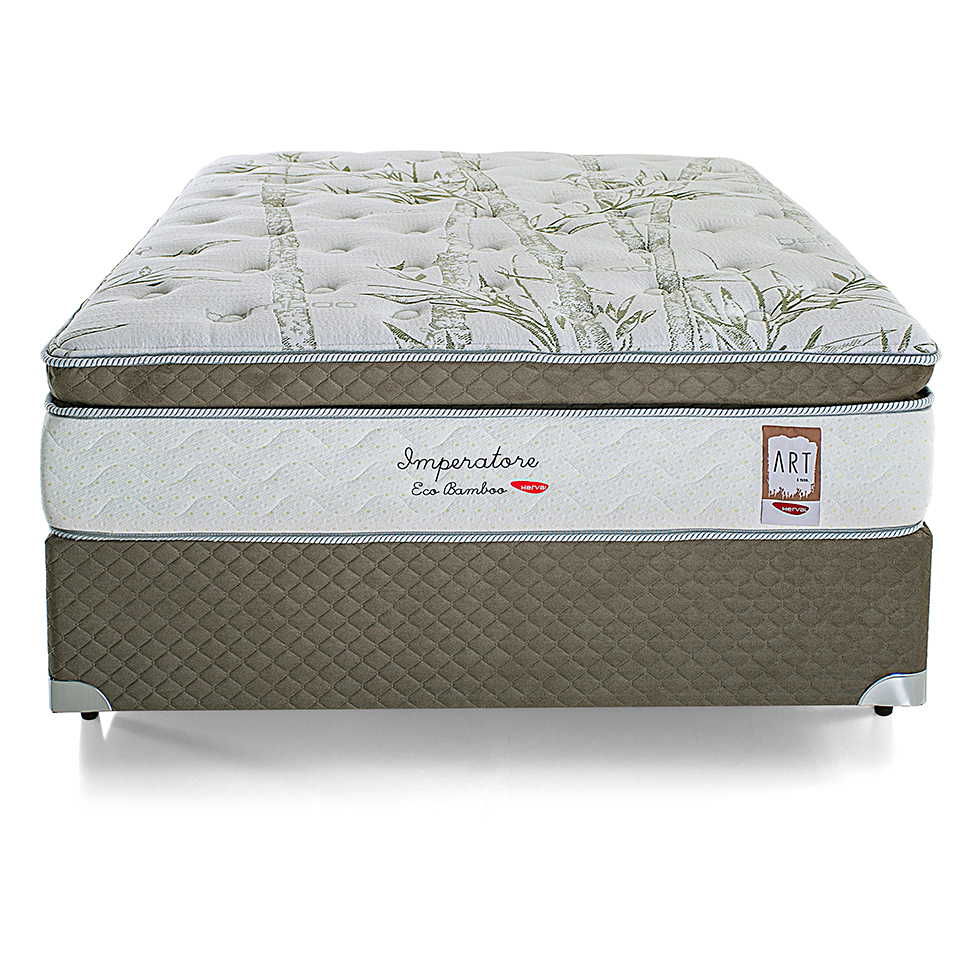 Colchão Casal Imperatore Mola Ensacada (34x138x188) Bege e Branco