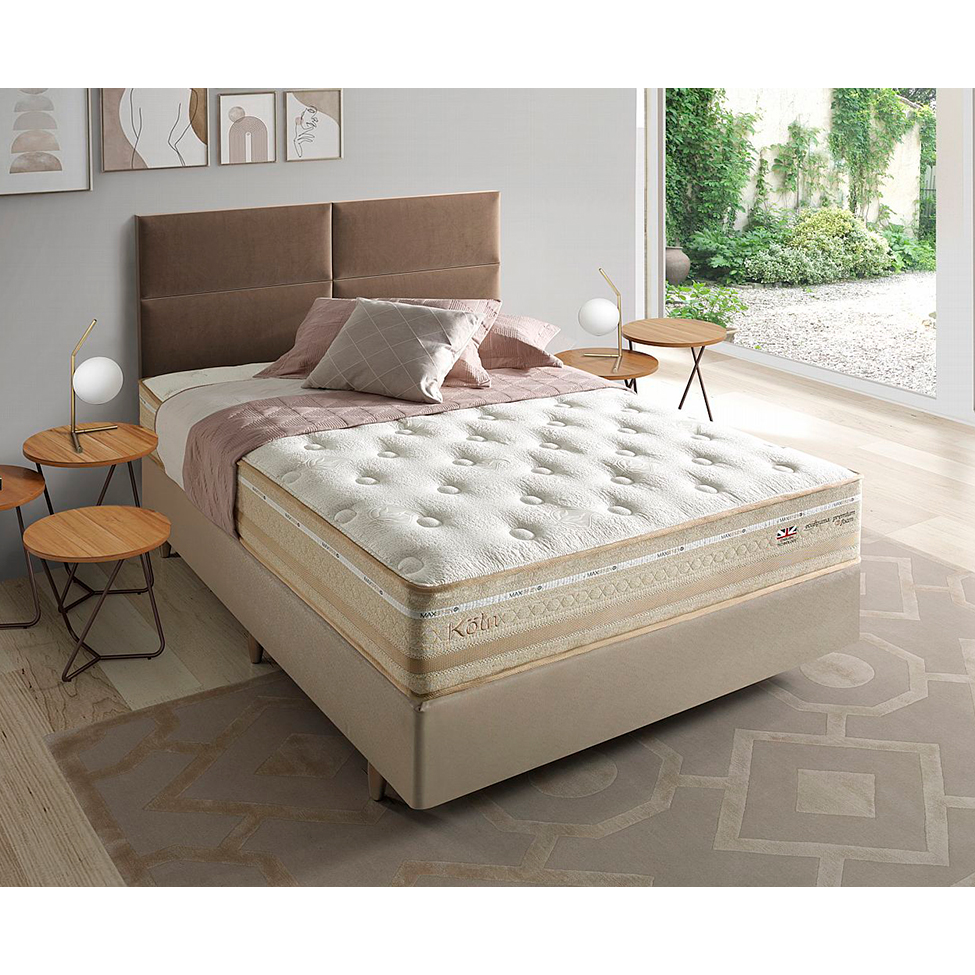 Colchão Casal Koln Mola Maxspring (33x138x188) Creme e Branco