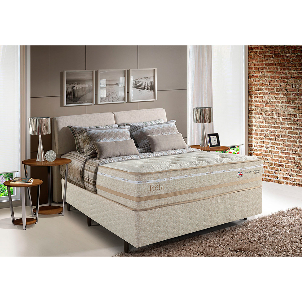 Colchão Casal Koln Mola Maxspring (33x138x188) Creme e Branco