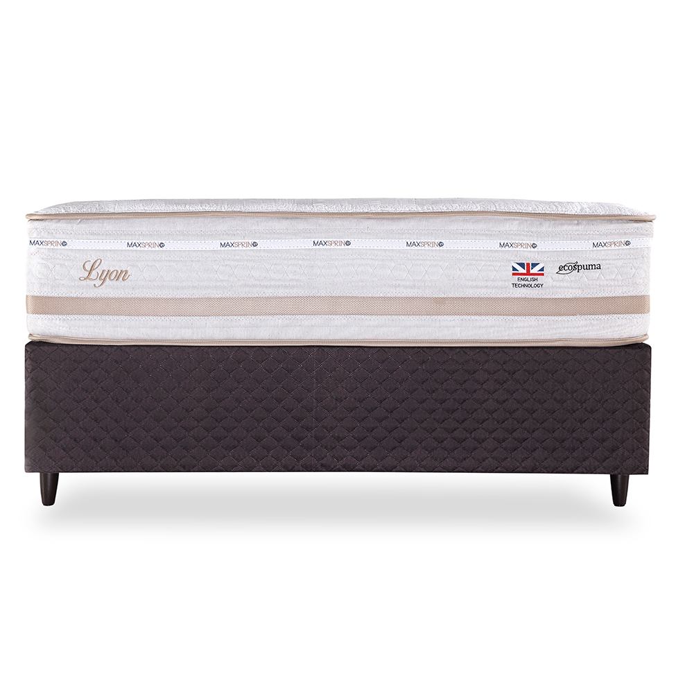 Colchão Casal Lyon Mola Maxspring (31x138x188) Bege e Branco