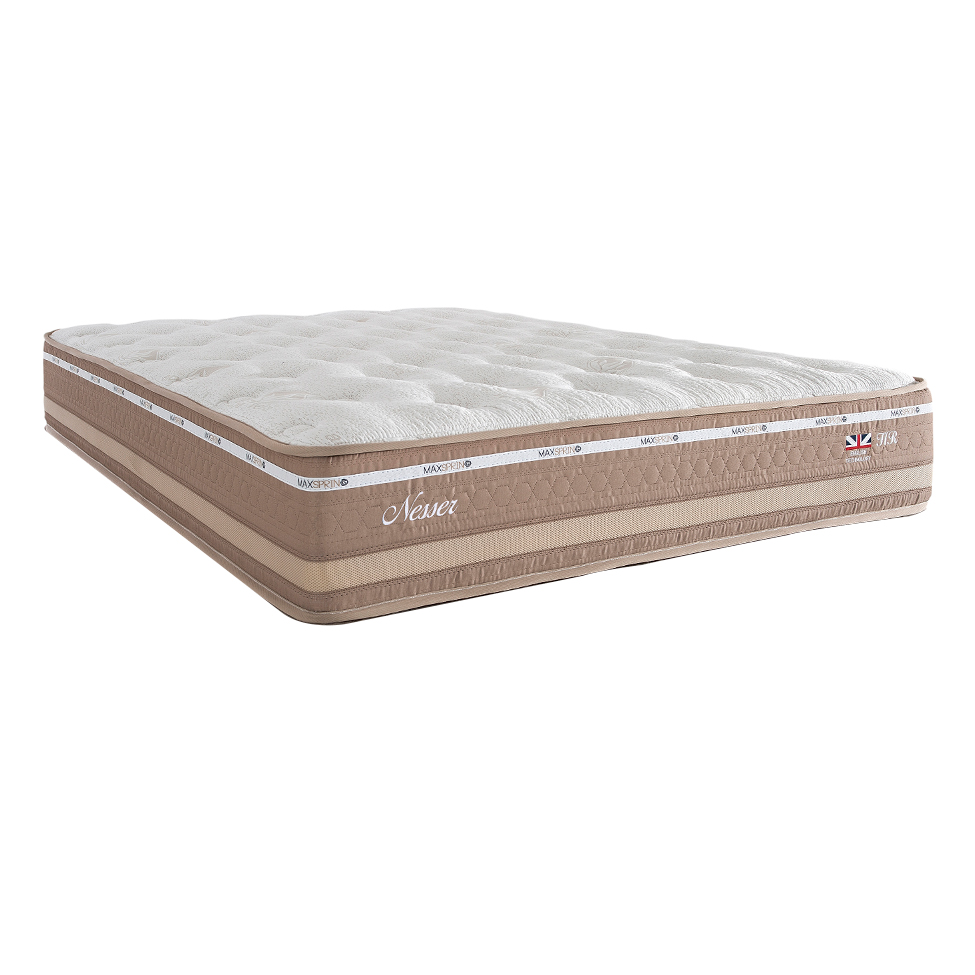 Colchão Casal Nesser Mola Maxspring (28x138x188) Bege e Branco
