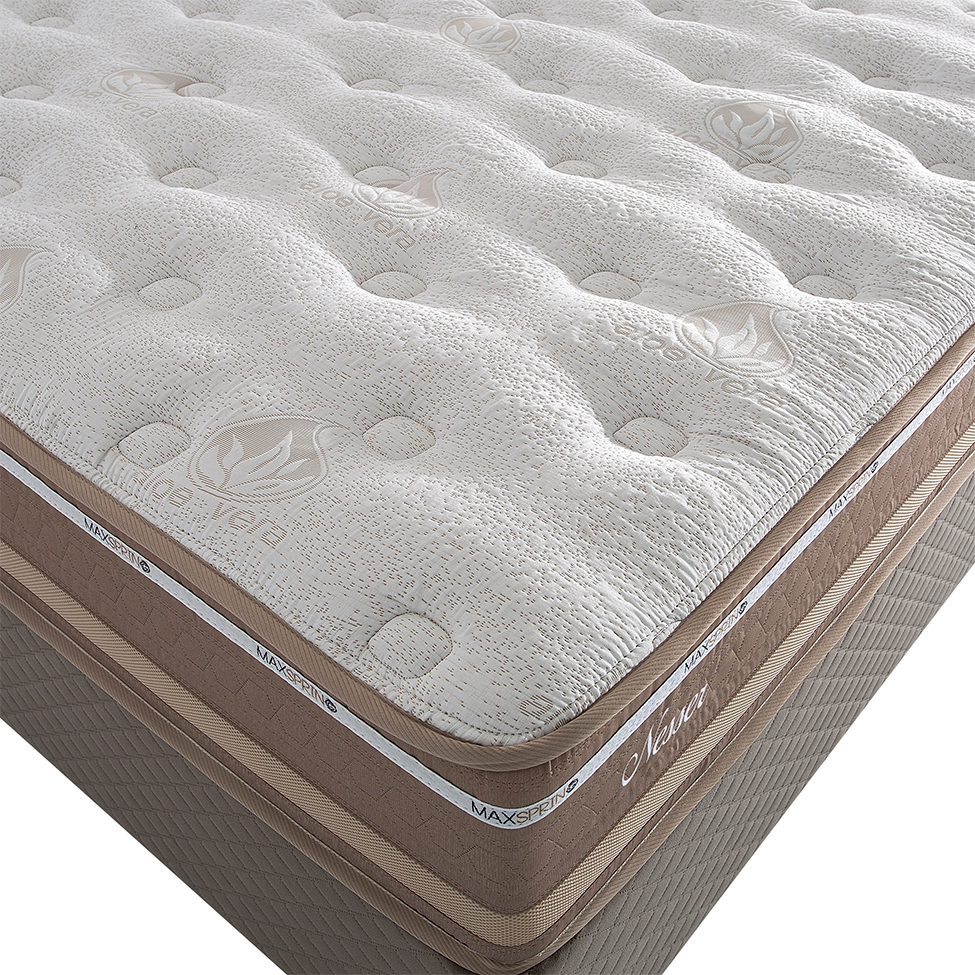 Colchão Casal Nesser Mola Maxspring (28x138x188) Bege e Branco