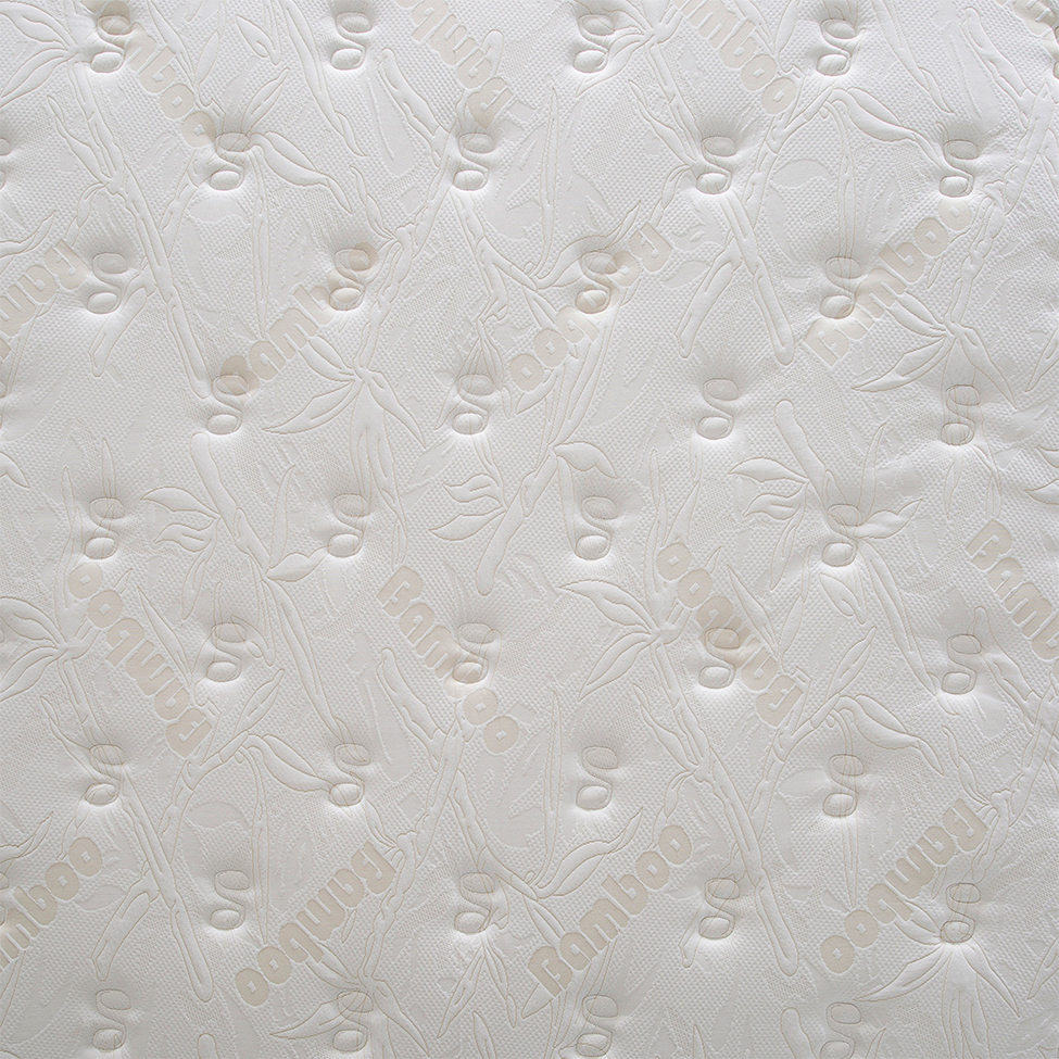 Colchão Casal Pallace Bambu Mola Ensacada (32x138x188) Branco e Bege