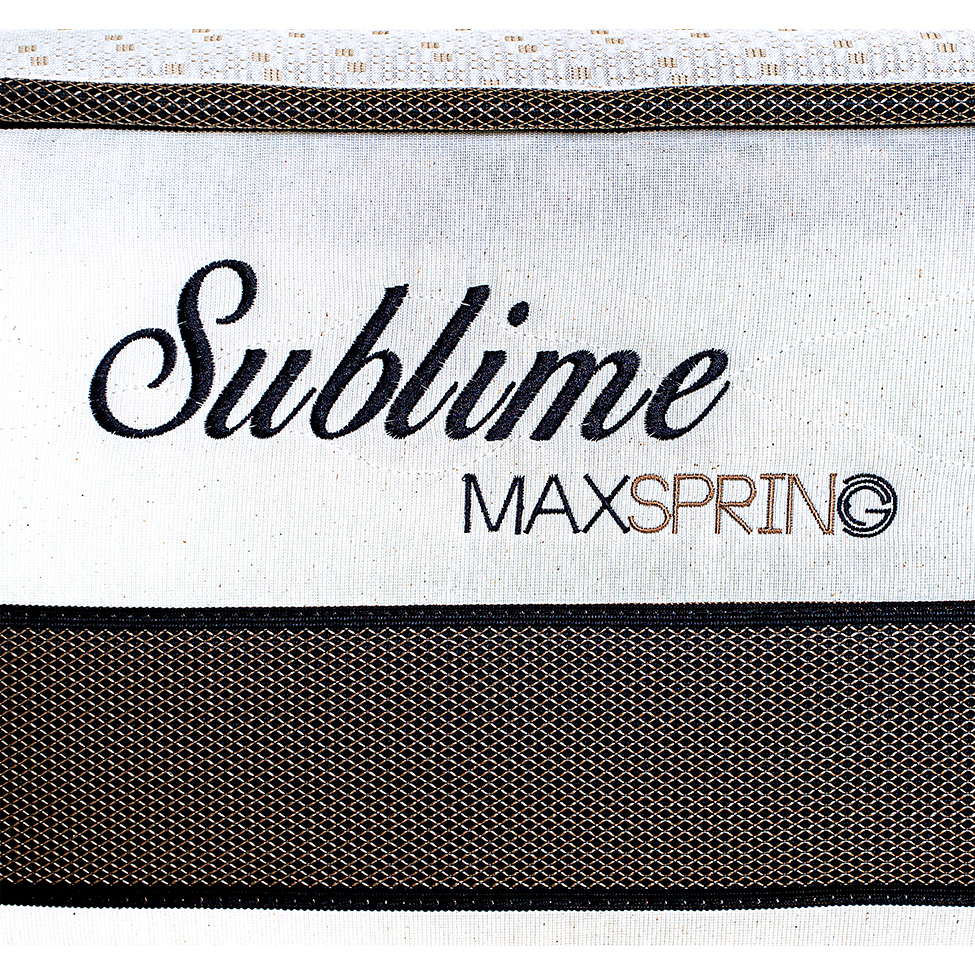 Colchão Casal Sublime Mola Maxspring (30x138x188) Branco e Marrom