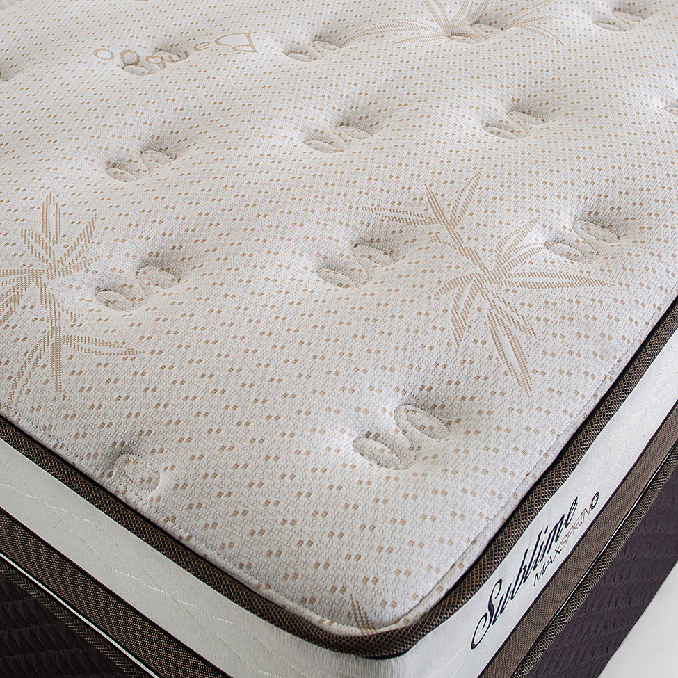 Colchão Casal Sublime Mola Maxspring (30x138x188) Branco e Marrom