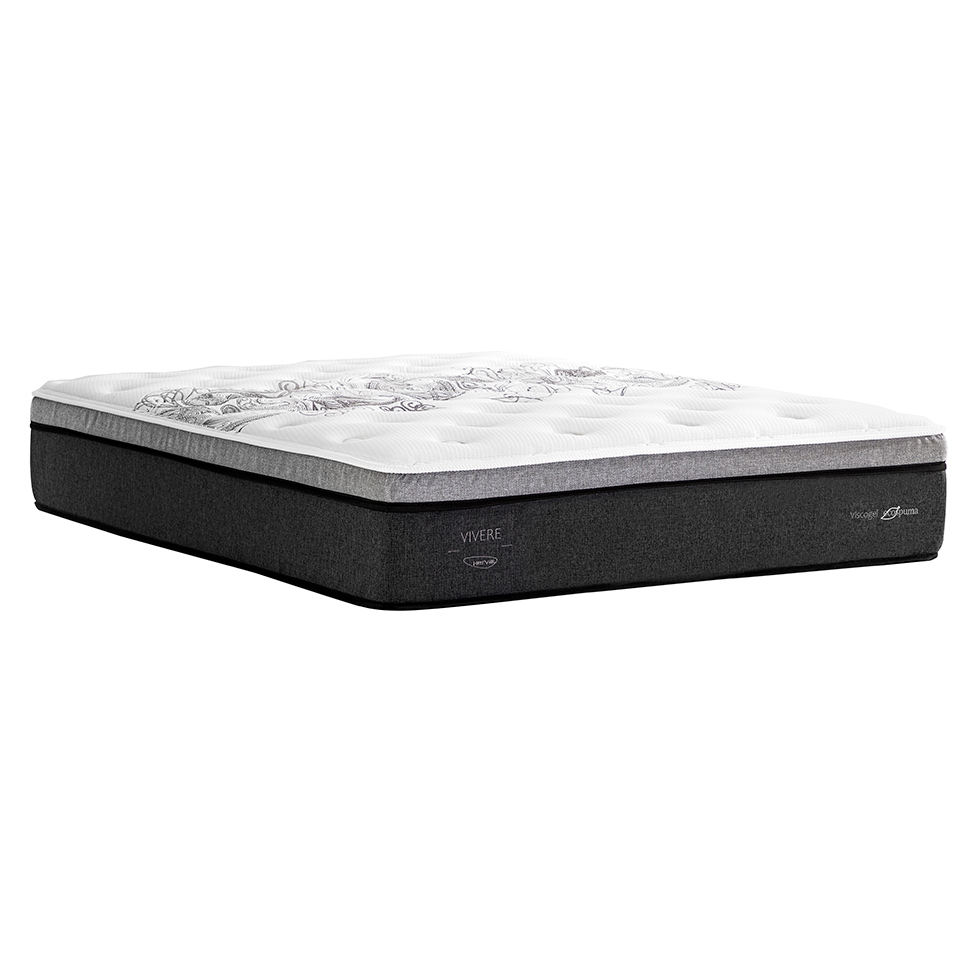 Colchão Casal Vivere Mola Ensacada (34x138x188) Branco e Cinza