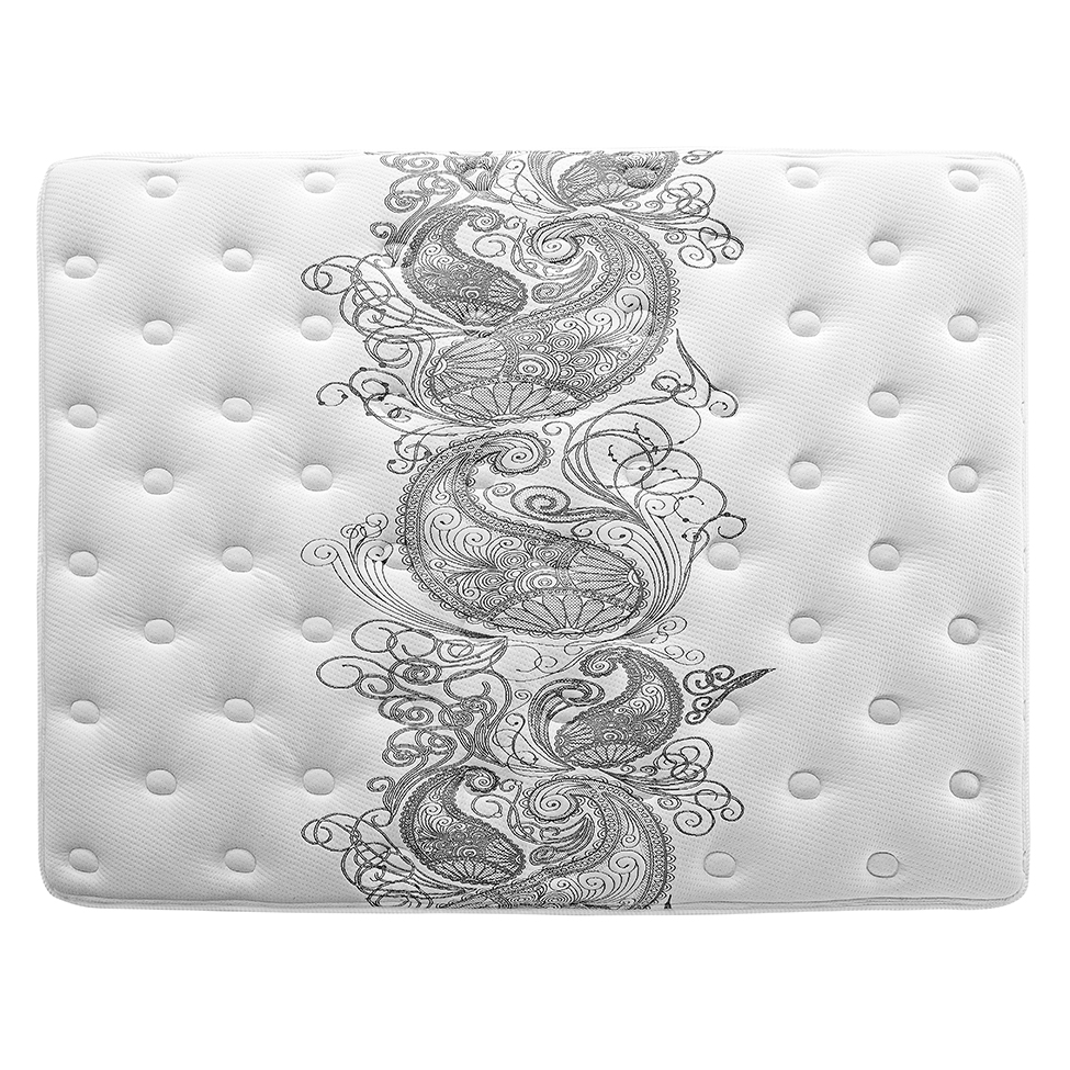 Colchão Casal Vivere Mola Ensacada (34x138x188) Branco e Cinza