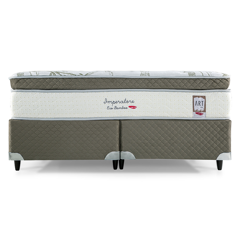 Colchão King Imperatore Mola Ensacada (34x193x203) Bege e Branco