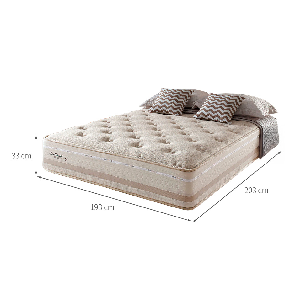 Colchão King Scotland Mola Maxspring (33x193x203) Bege
