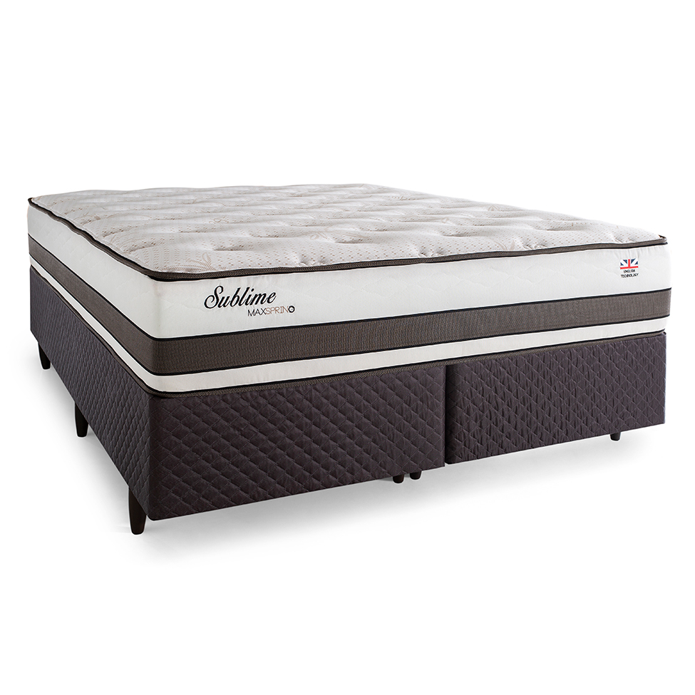 Colchão King Sublime Mola Maxspring (30x193x203) Branco e Marrom