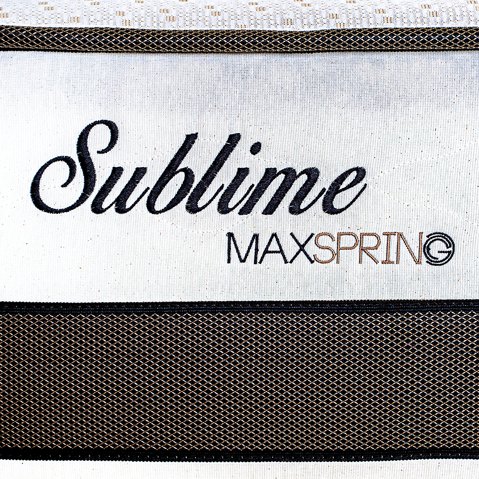 Colchão King Sublime Mola Maxspring (30x193x203) Branco e Marrom