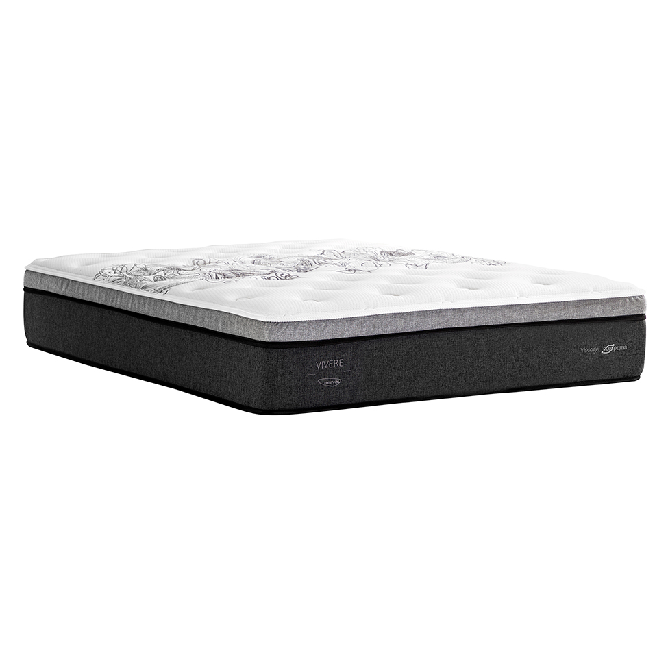 Colchão King Vivere Mola Ensacada (34x193x203) Branco e Cinza