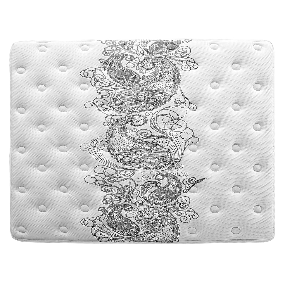 Colchão King Vivere Mola Ensacada (34x193x203) Branco e Cinza