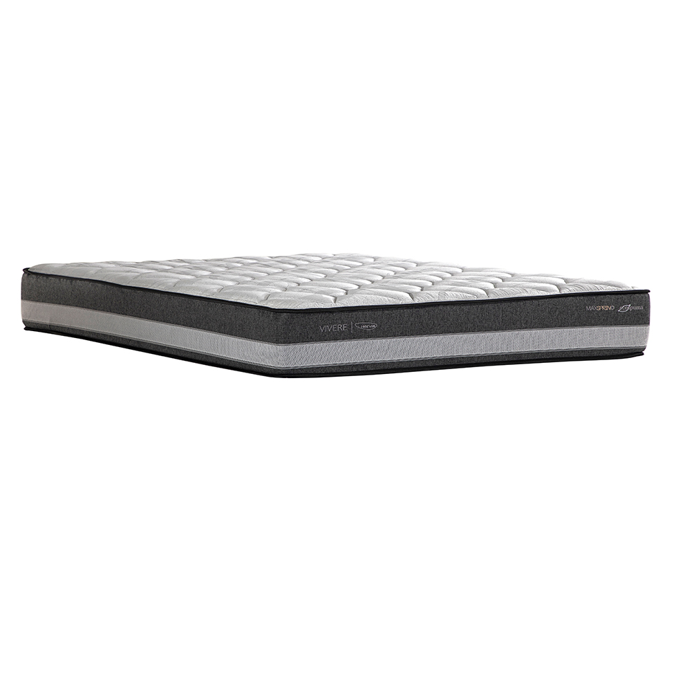 Colchão King Vivere Mola Maxspring (27x193x203) Branco e Cinza