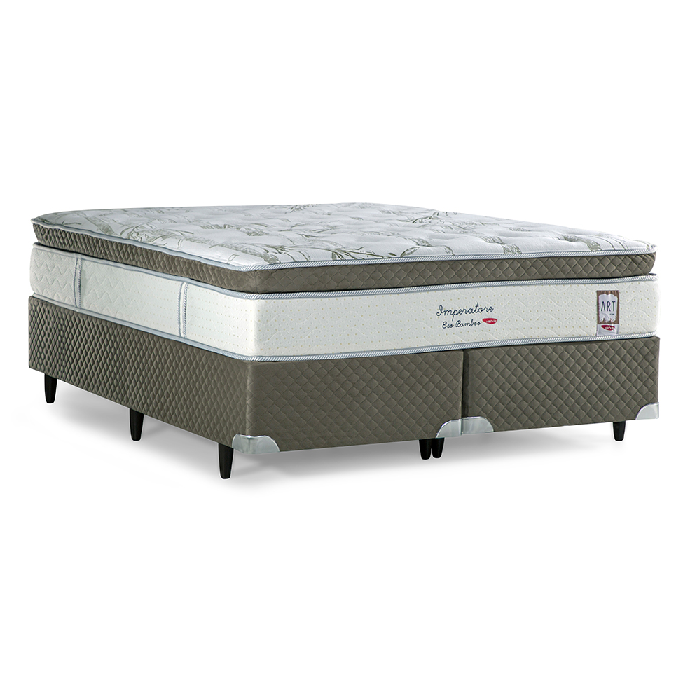 Colchão Queen Imperatore Mola Ensacada (34x158x198) Bege e Branco