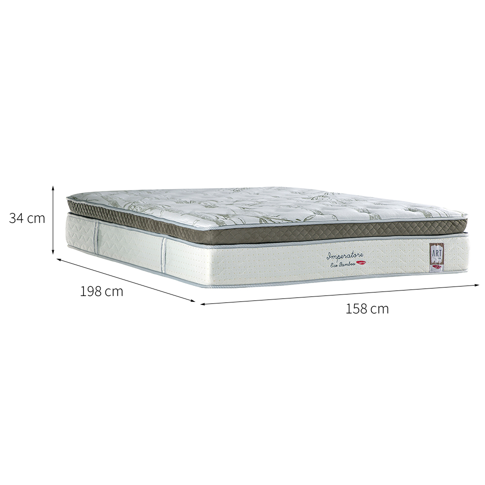 Colchão Queen Imperatore Mola Ensacada (34x158x198) Bege e Branco