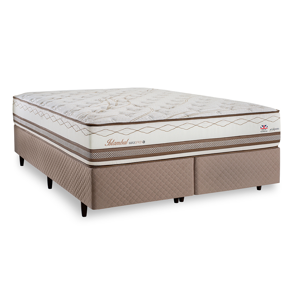 Colchão Queen Istambul Mola Maxspring (33x158x198) Bege e Branco
