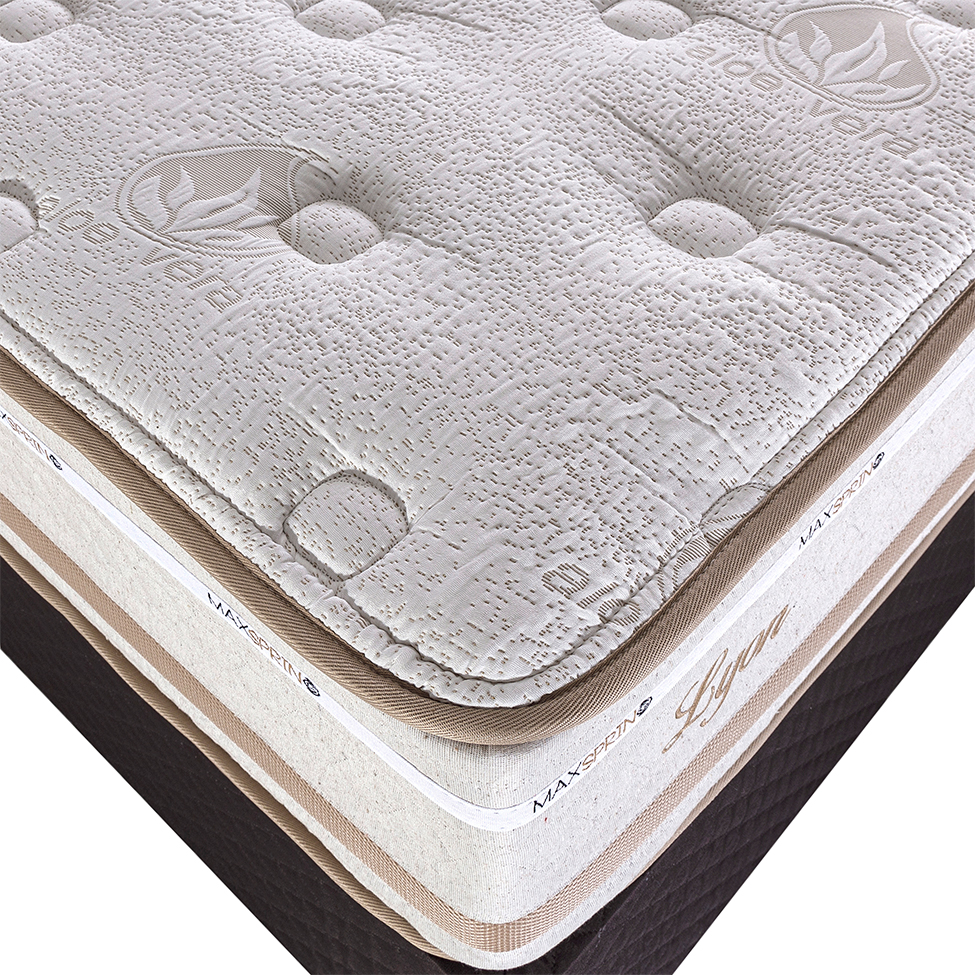 Colchão Queen Lyon Mola Maxspring (31x158x198) Bege e Branco
