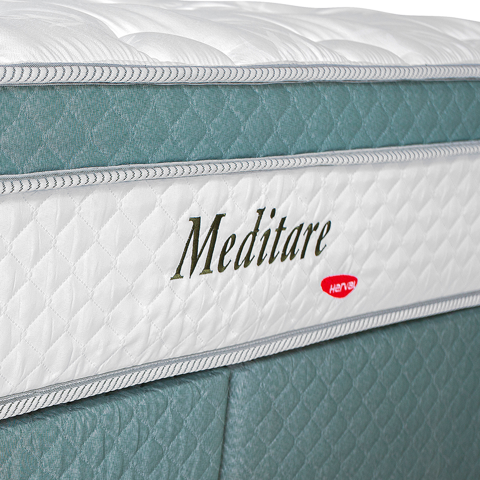 Colchão Queen Meditare Mola Ensacada (29x158x198) Verde e Branco