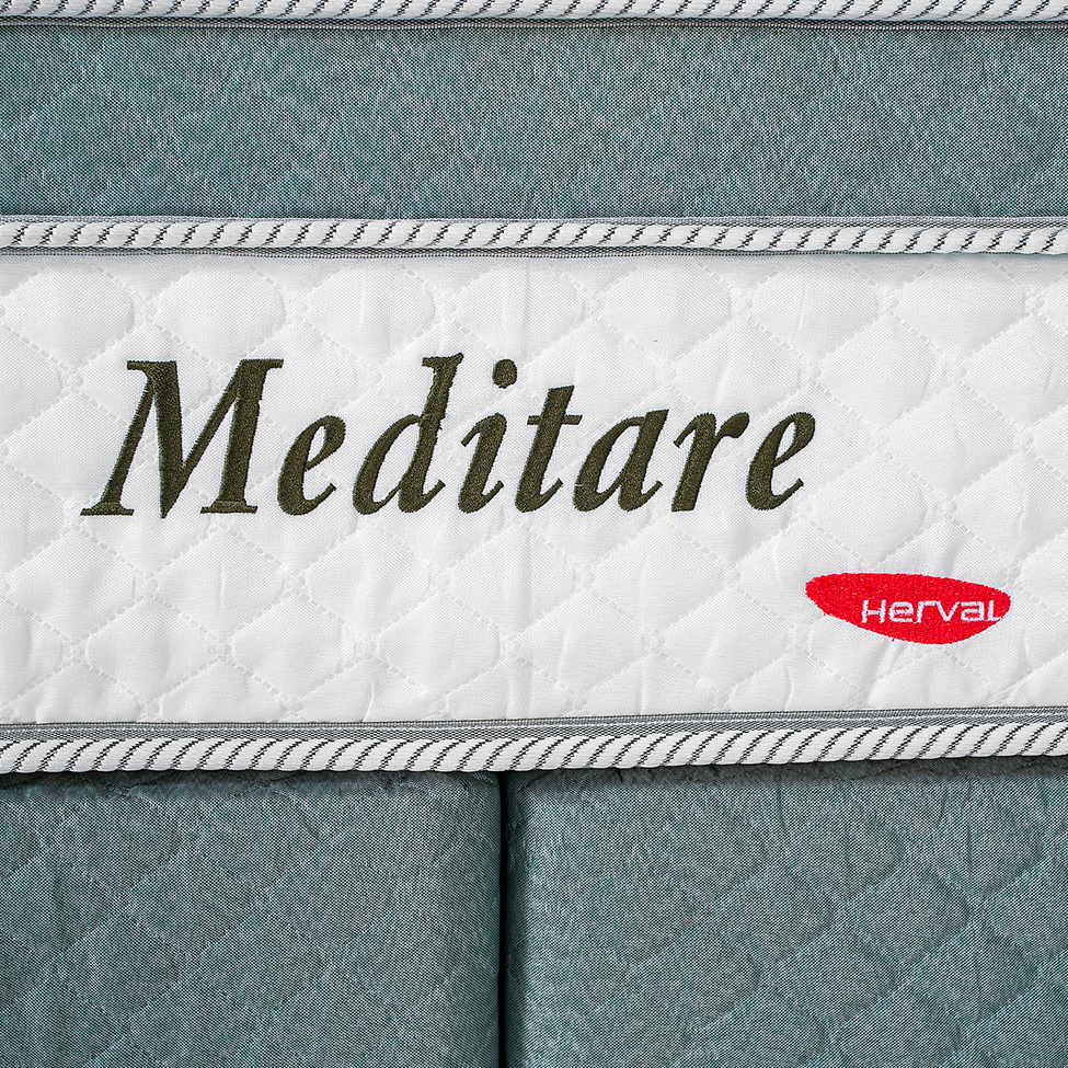 Colchão Queen Meditare Mola Ensacada (29x158x198) Verde e Branco