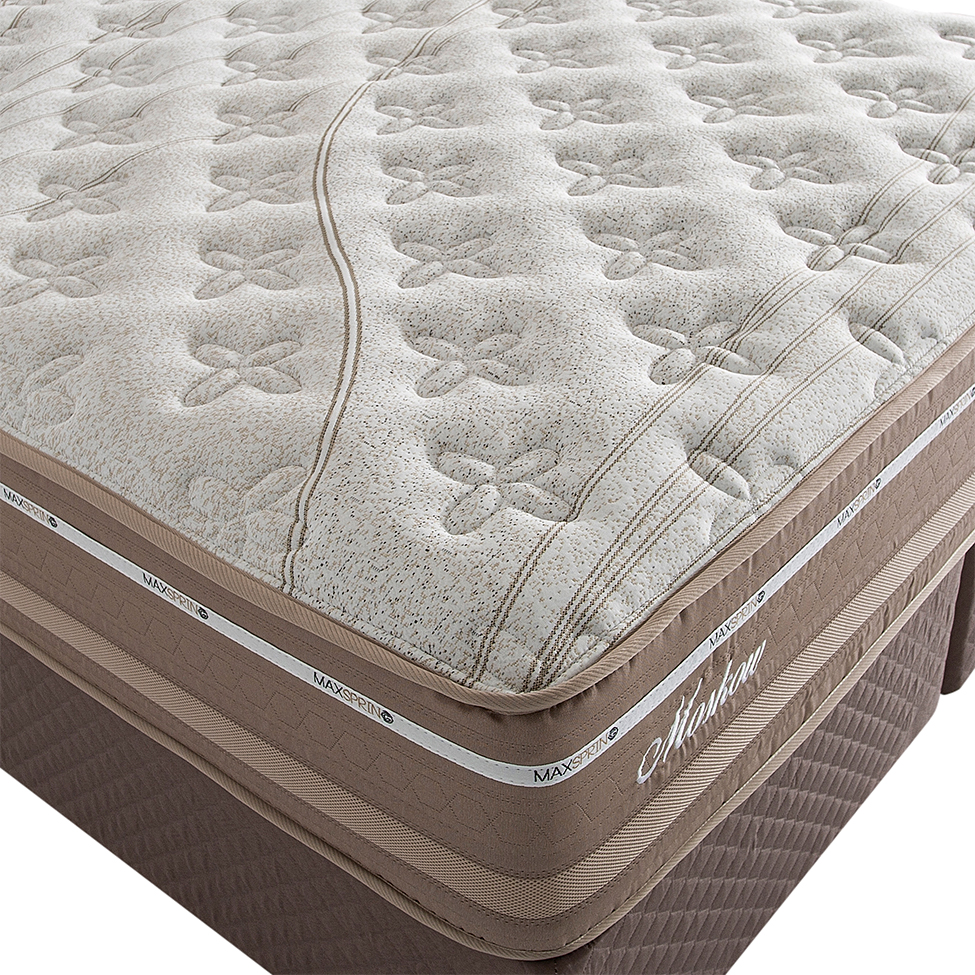 Colchão Queen Moskow Mola Maxspring (33x158x198) Marrom e Branco