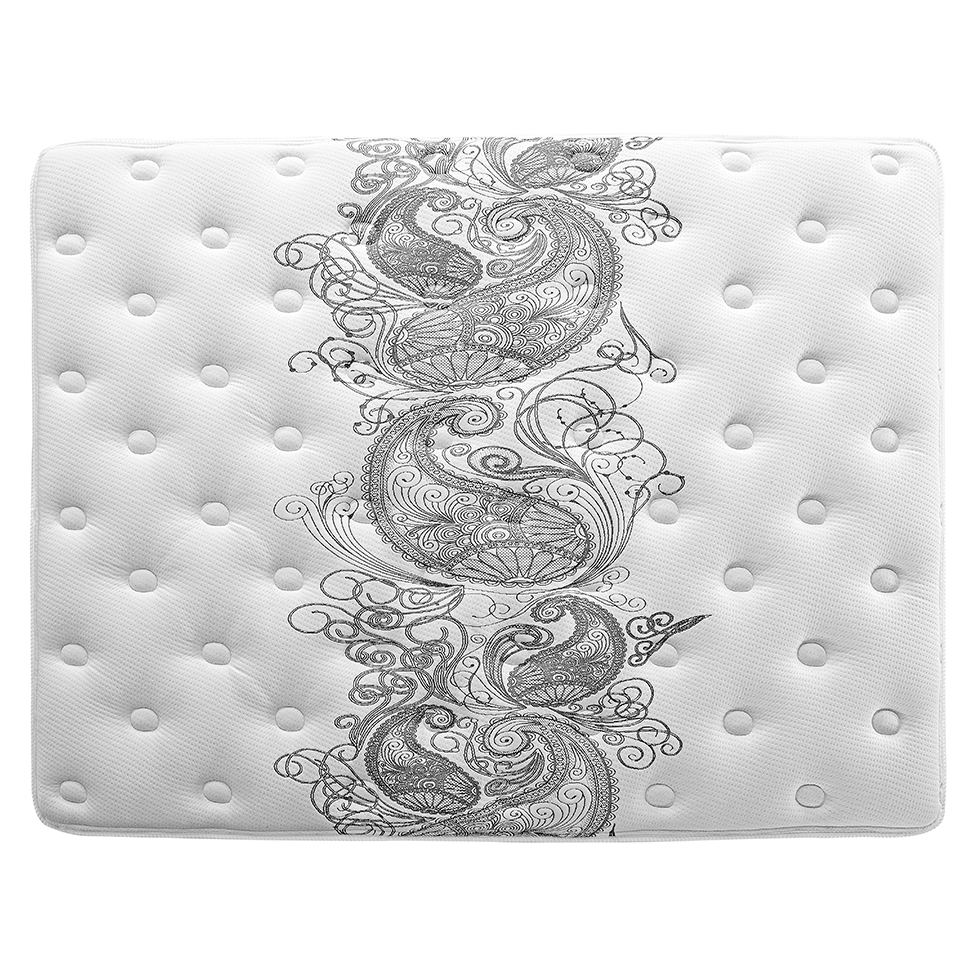 Colchão Queen Vivere Mola Ensacada (34x158x198) Branco e Cinza