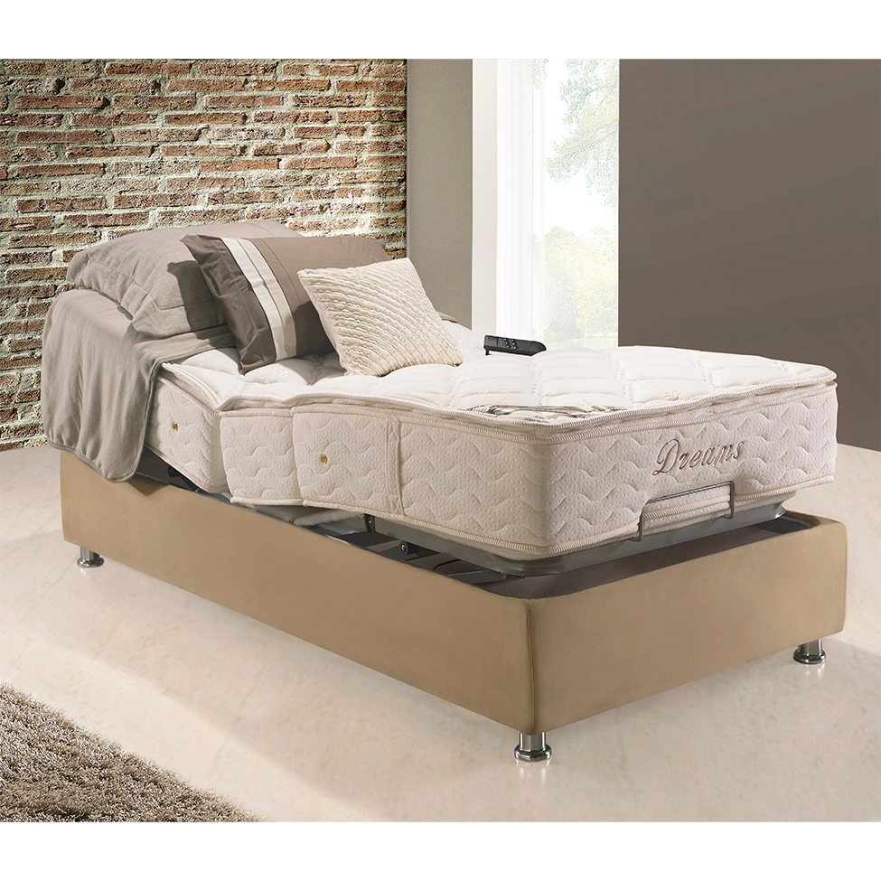 Colchão Solteiro Dreams Articulado e com Massagem (30x101x203) Branco
