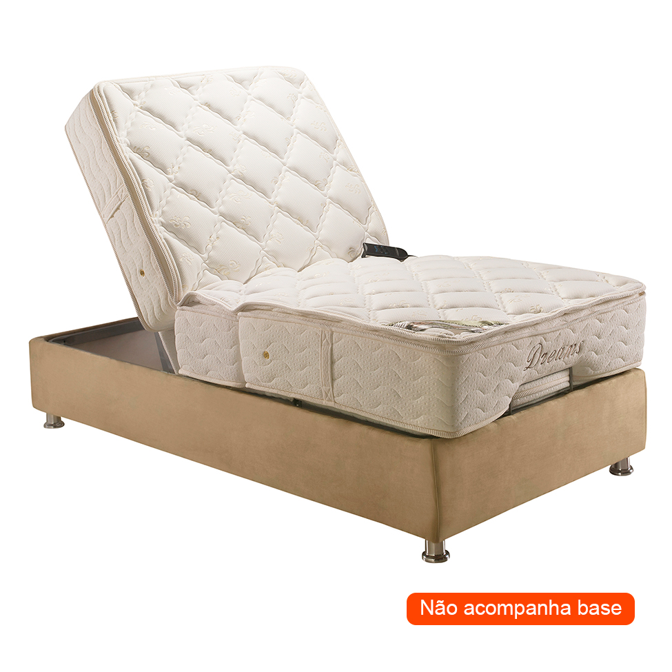 Colchão Solteiro Dreams Articulado e com Massagem (30x101x203) Branco