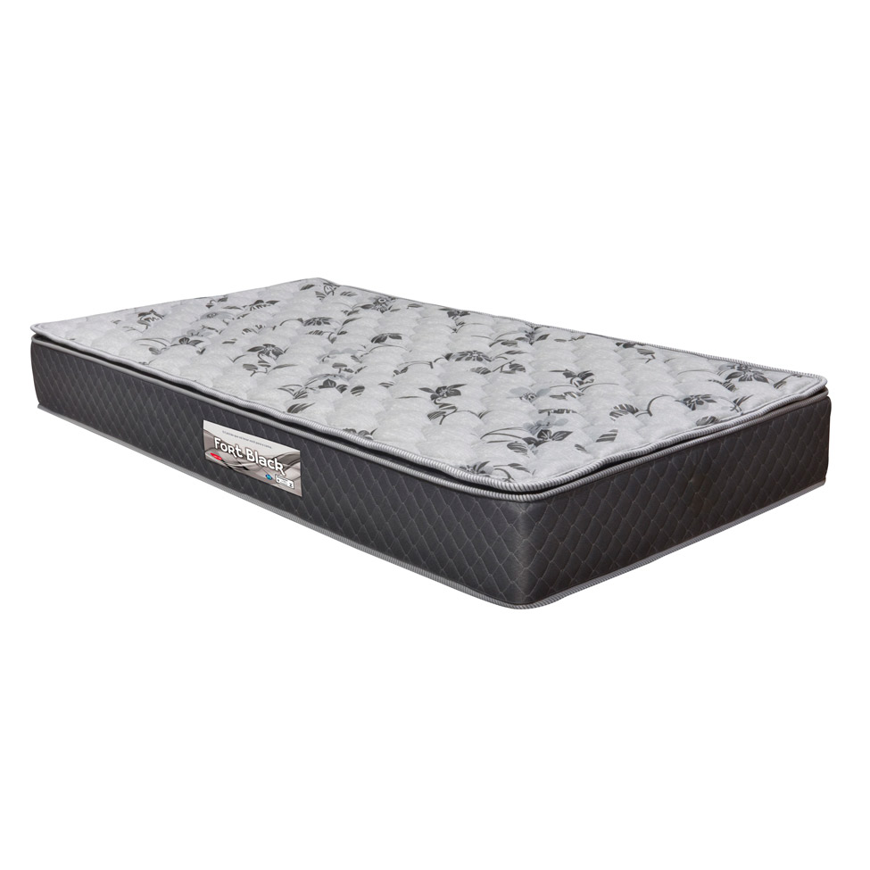 Colchão Solteiro Espuma D28 Fort Black (22x88x188) Cinza
