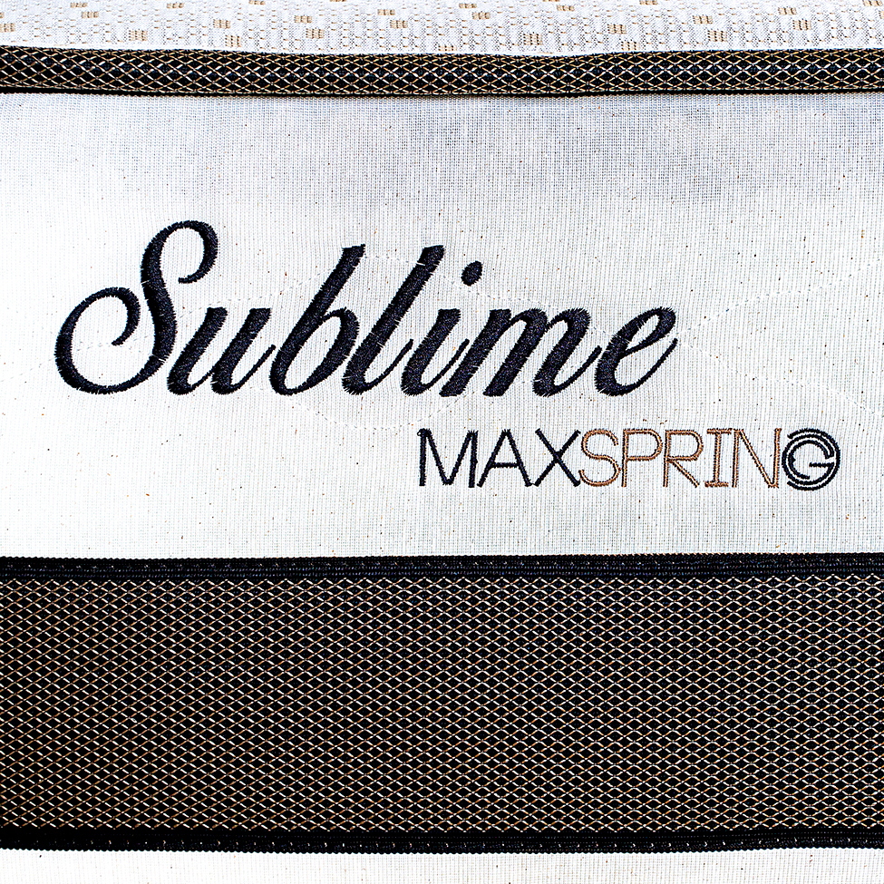 Colchão Solteiro Sublime Mola Maxspring (30x88x188) Branco e Marrom