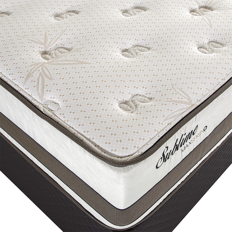 Colchão Solteiro Sublime Mola Maxspring (30x88x188) Branco e Marrom