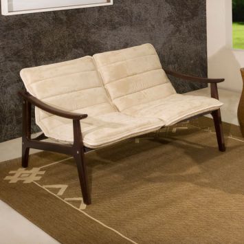 Sofá MH4054   2 Lugares  Suede Bege  Herval