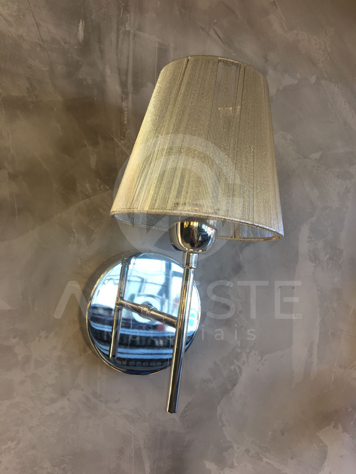 Arandela Reta Prata Fio De Seda