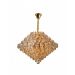 Lustre Diamond Dourado E Champanhe 12 Lampadas - Hevvy