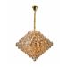 Lustre Diamond Dourado E Champanhe 9 Lampadas - Hevvy